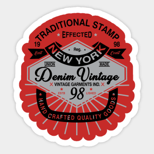 Traditional Stamp Denim Vintage Sticker